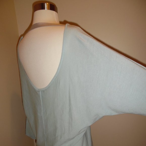 NWT‎ Club Monaco Wool Adelina Open Back Cocktail Blue Dolman sleeves Sweater Top - Picture 7 of 10